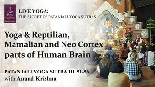 Yoga & Reptilian, Mamalian and Neo Cortex parts of Human Brain (Yoga Sutra 3: 51-56) | Anand Krishna